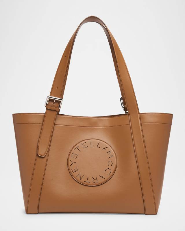 Vegan Leather Logo Tote Bag
